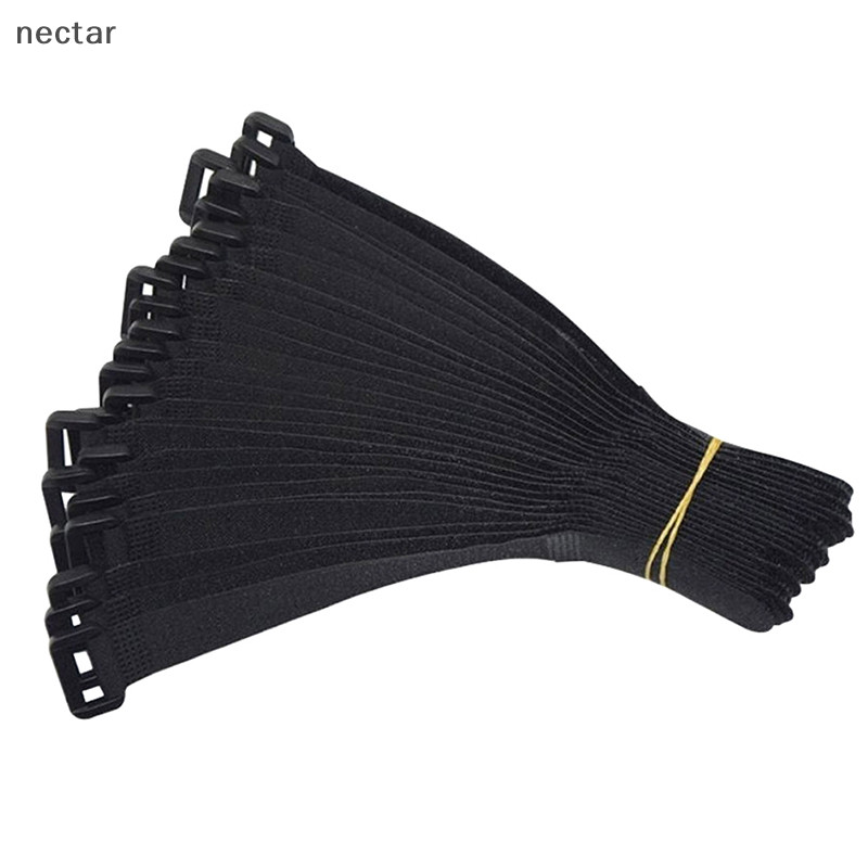 Tar 10 PC 2*20 ซม.Reusable Fastening Bike Tie ไนลอน Hook & Loop ทนทาน Multil Purpose Self-กาวคุณภาพสูงสายรัดสายผูก N
