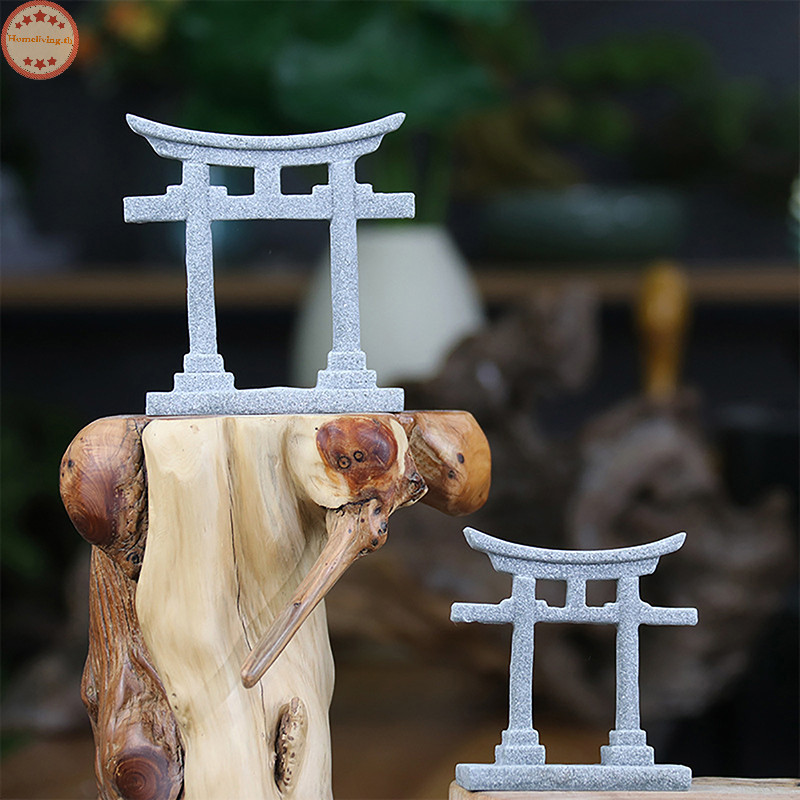 บ้าน Torii Gate ญี่ปุ่น Aquarium Decor เครื่องประดับขนาดเล็กสวน Shrine Shinto ภูมิทัศน์ Sandstone Micro ตกแต่งจําลอง TH