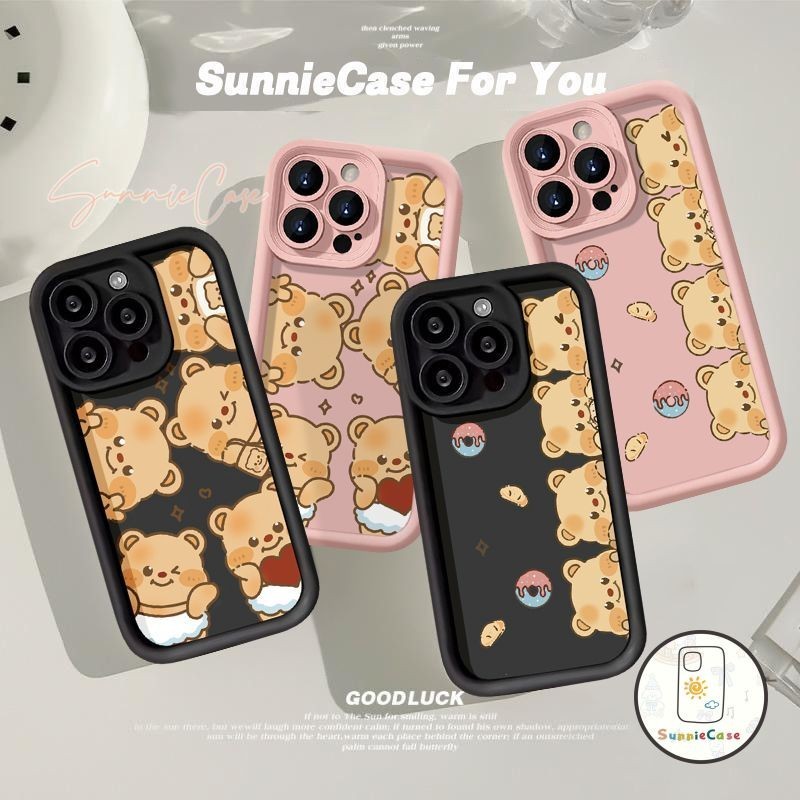 Butter Bear แฟชั่นการ์ตูนดูเดิลเคสRedmi 9C 9 9A NFC 10 A1 12C 10C 13C 10A 9T 12 Note 11 12 8 13 10 Pro 9 11s 10s POCO M3