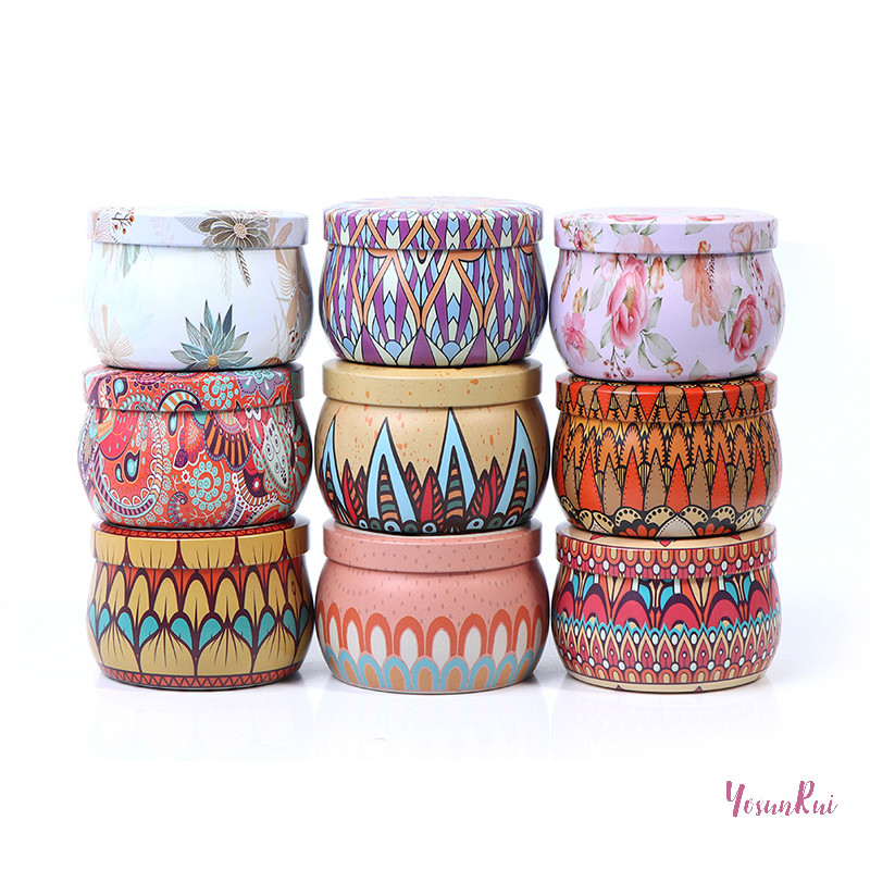 Yosunrui] สไตล์ชาติพันธุ์ Tinplate ขวดปิดผนึก DIY Candy เครื่องประดับคอนเทนเนอร์กล่องใหม่
