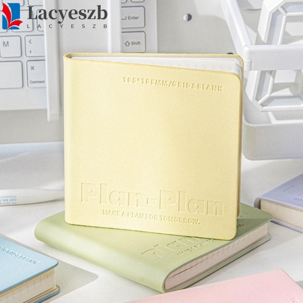 Lacyeszb สมุดหนัง, สมุดพกพาพกพาสไตล์มินิมอล, อุปกรณ์สํานักงานรายวัน Comfort Touch Square ปกกันน้ํา Planner Notepad Office Use