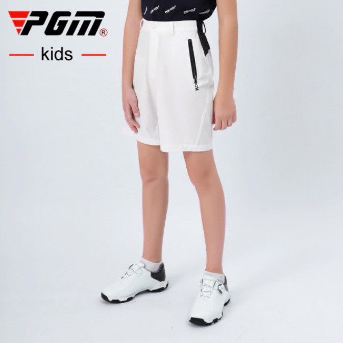 กางเกงกอล์ฟขาสั้น เด็ก PGM รหัสสินค้า KUZ105 สีขาว สีแดง สีกรม