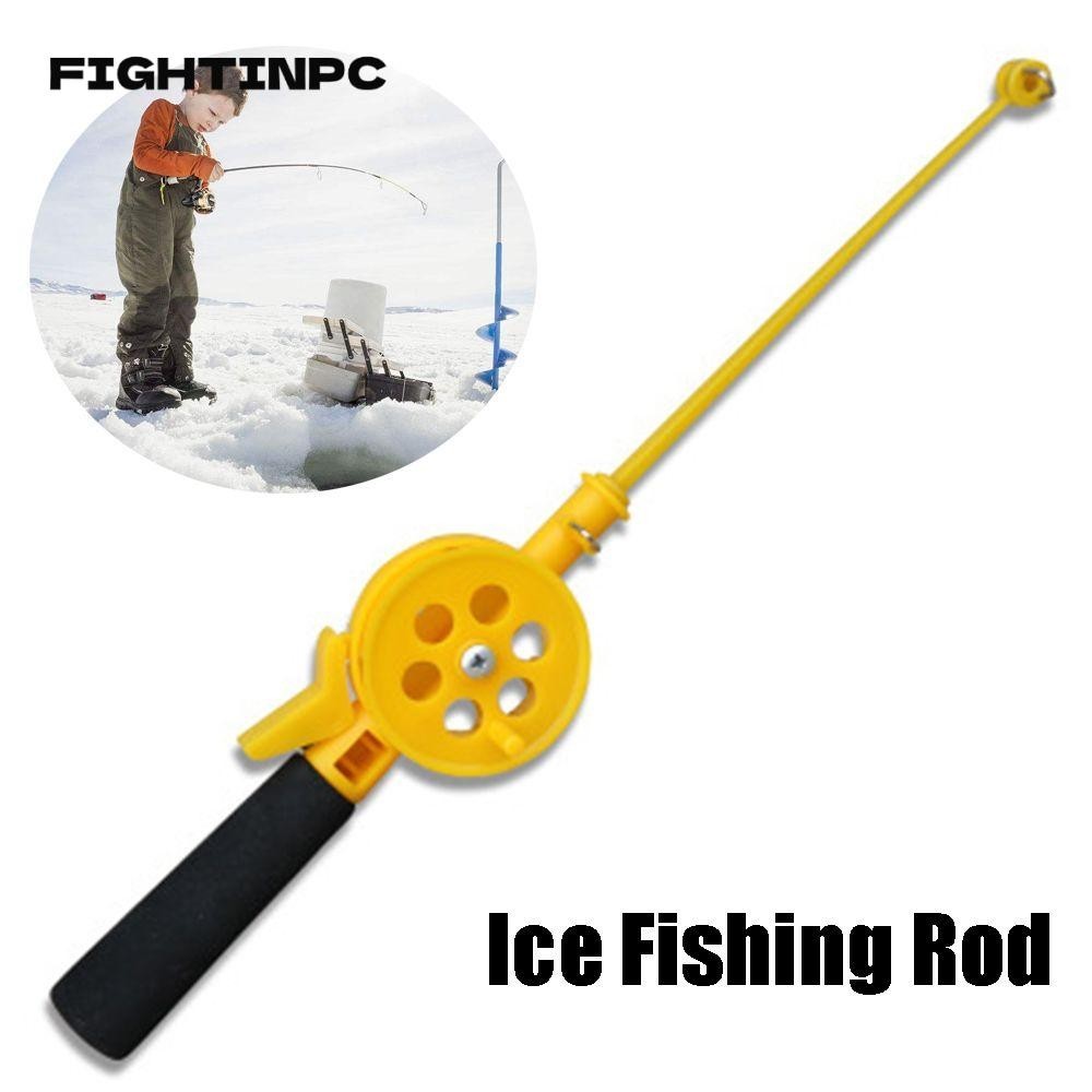 FIGHTINPC เบ็ดตกปลาน้ําแข็งเสาปากกาเด็กพลาสติกแบบพกพา