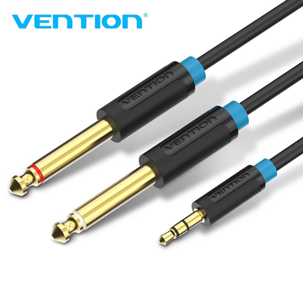 Vention สายสัญญาณเสียงสเตอริโอ แจ็ค 3.5 มม. เป็น 6.35 มม. 3.5 มม. 1/8 นิ้ว TRS เป็น 6.35 มม. 1/4 นิ้ว TS สายเคเบิลโมโน Y สําหรับลําโพง iPhone เครื่องเล่นซีดี ระบบโฮมสเตอริโอ