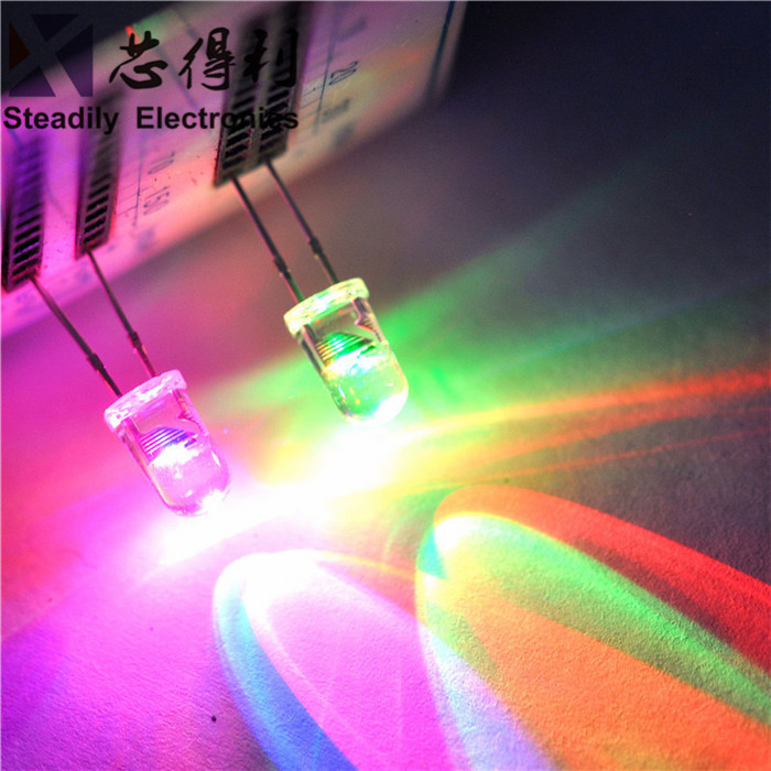 5มิลลิเมตร ซุปเปอร์สดใส สีสันสลับอัตโนมัติ ไดโอด LED โคมไฟลูกปัด เร็ว/ช้า