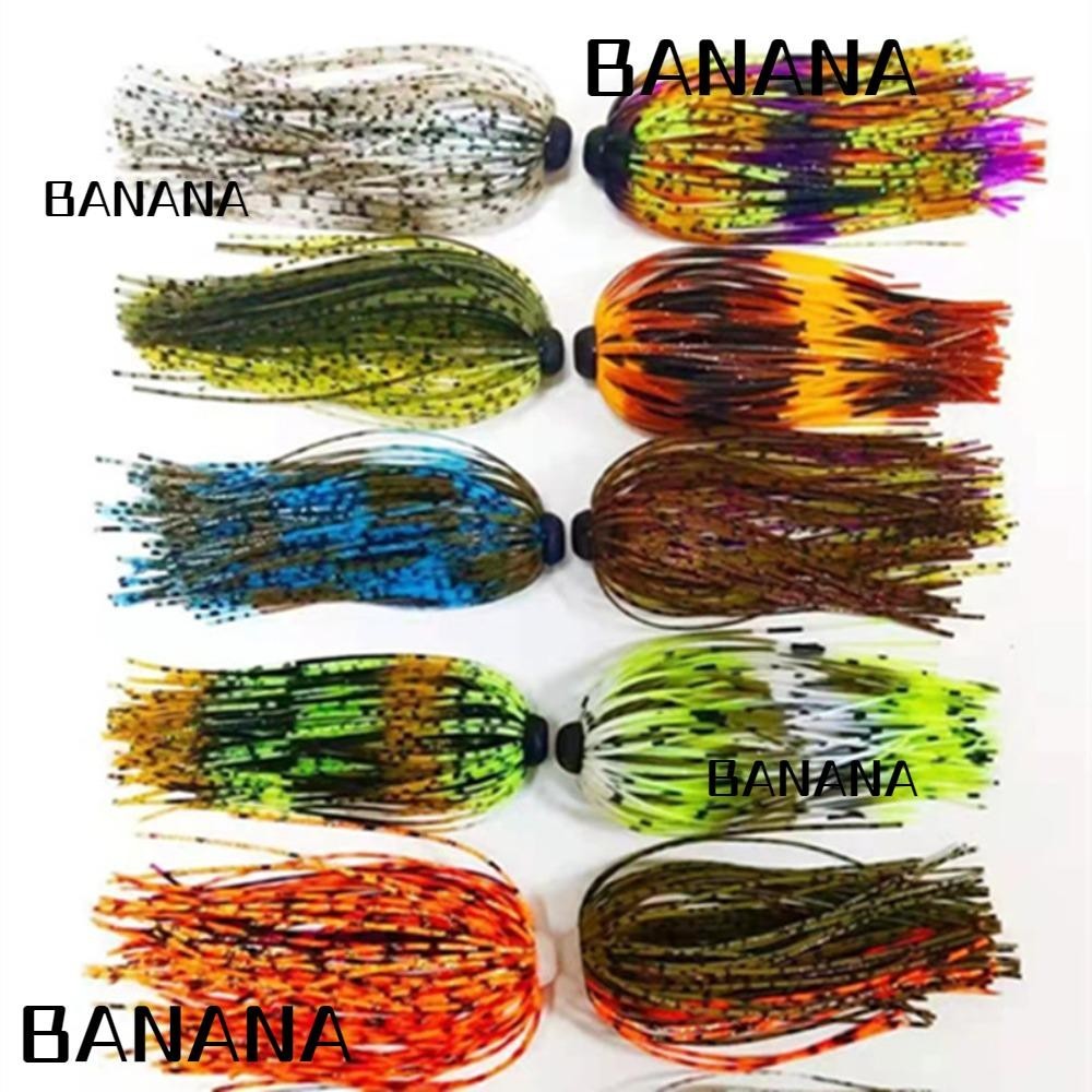 Banana1 เหยื่อตกปลาเครา, Chatter Bass Pike Walleye Buzzbait ด้ายซิลิโคน, DIY การปรับเปลี่ยนพู่ Bass Jigs กระโปรงซิลิโคน Spinner เหยื่อตกปลาทะเล
