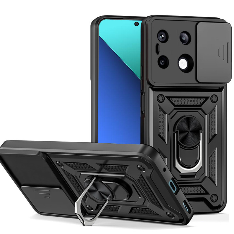 กันกระแทกหนักป้องกันกรณียากพร้อมขาตั้งโลหะ Redmi Note 13 Pro+ Note 12 Pro Note 12S Note 11 Pro Redmi 13C