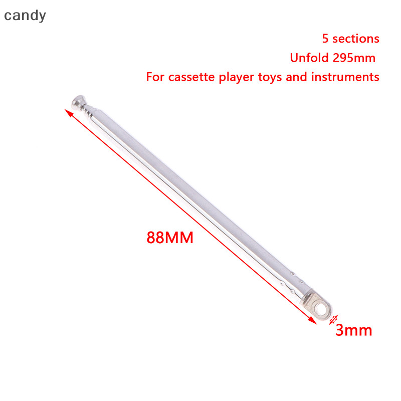 Ndy วิทยุทีวี DAB AM FM Universal พับความยาว 89 มม.และ Unfold 295 มม.ใหม่ 5273-5 ส่วนเปลี่ยนเสาอากาศ Telescopic N