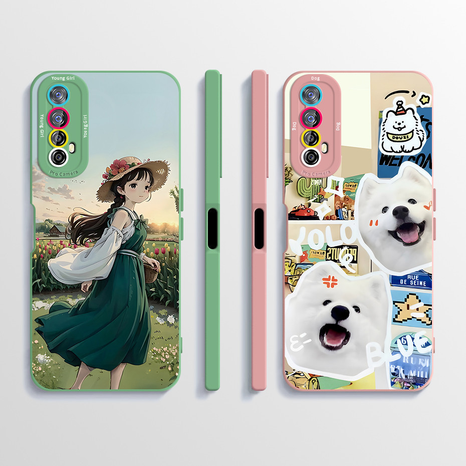 สําหรับ OPPO Realme 7 RMX2151 Narzo 20 pro 30 4Gเคสโทรศัพท์ซิลิโคนอ่อนนุ่มTPUกันกระแทกปกหลังแฟชั่นพิมพ์เชลล์