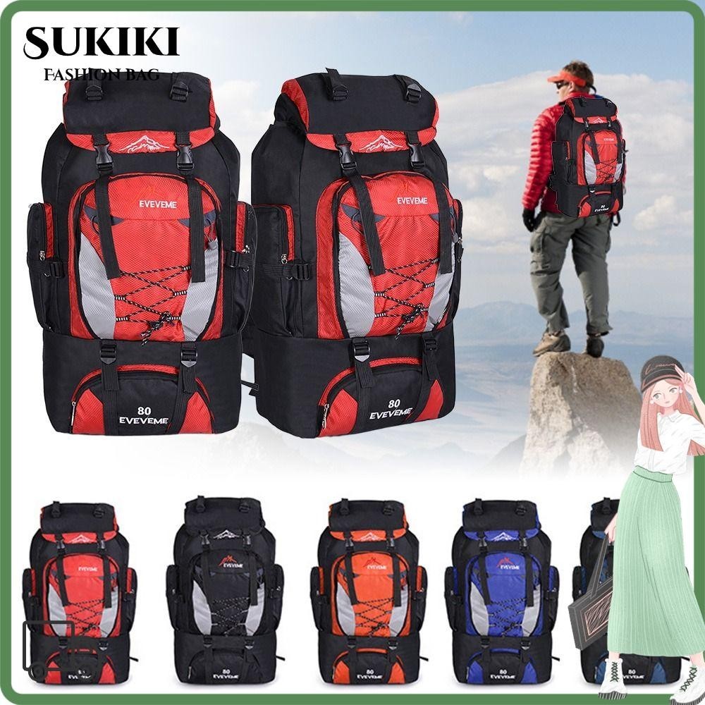 Sukiki 80L กระเป๋าเดินทางขนาดใหญ่อุปกรณ์เสริมกลางแจ้งกีฬา Camping Mountaineering