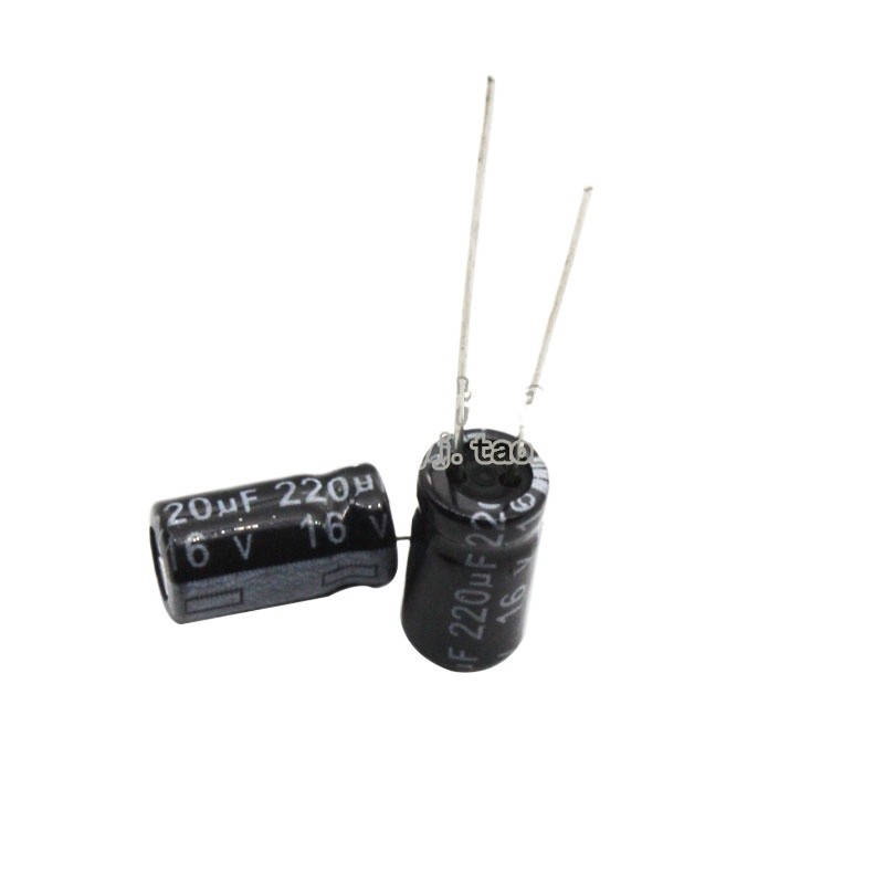 50 ชิ้นคุณภาพสูง Electrolytic Capacitor 16V220UF Electrolytic Capacitor ปริมาณ 6 * 12 Plug-In Electr