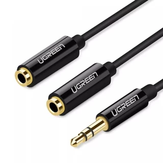 UGREEN รุ่น AV134 สายหูฟัง AUX 3.5mm Male to 2 Female Audio Splitter Connector หัวต่อชุบทอง