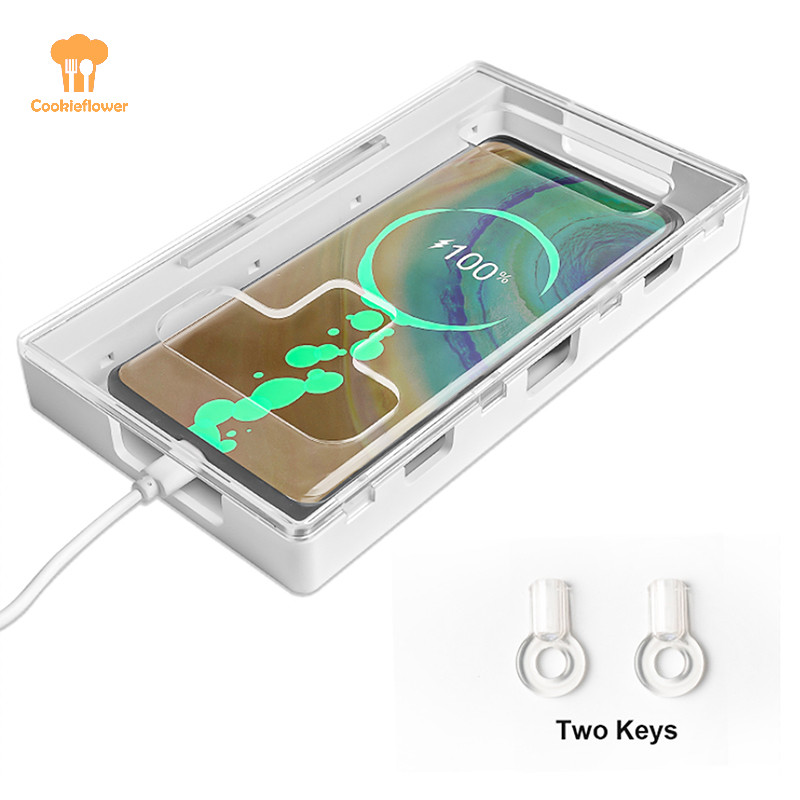 Ckfr โทรศัพท์มือถือ Jail Timer Lock กล่องปลอดภัยกล่องเก็บสมาร์ทโฟนล็อคคอนเทนเนอร์สําหรับ Self Discipline Self-control Timing Lock Case ใหม่