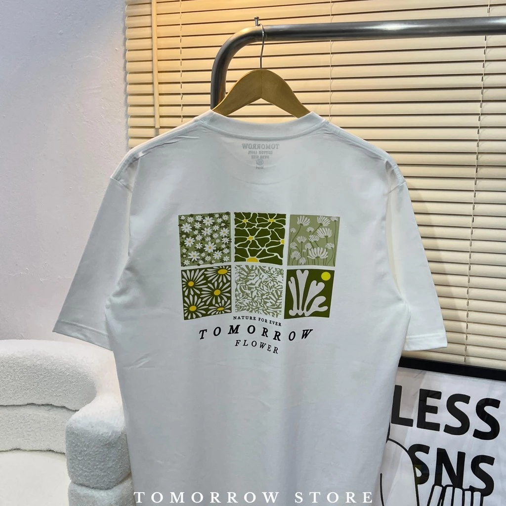 TOMORROW- เสื้อOVERSIZE/C20 รุ่น T-4016 NATURE FOR EVER TOMORROW FLOWER