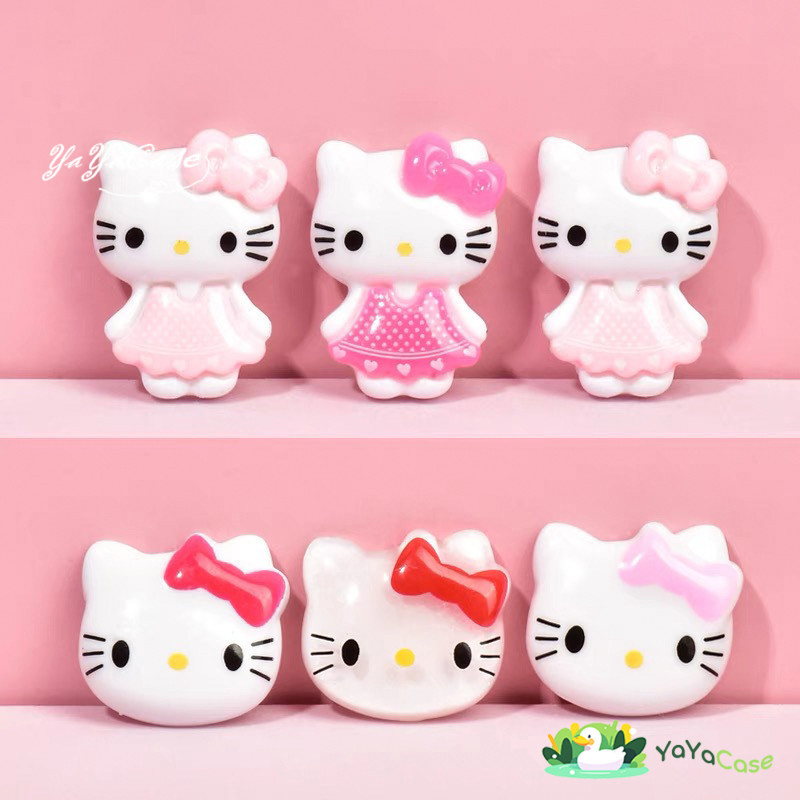 Hello Kitty การ์ตูนน่ารักอะนิเมะสไตล์โทรศัพท์มือถืออุปกรณ์เสริม สำหรับ กรณีโทรศัพท์ต่างๆ เคส Mobile phone case figurine