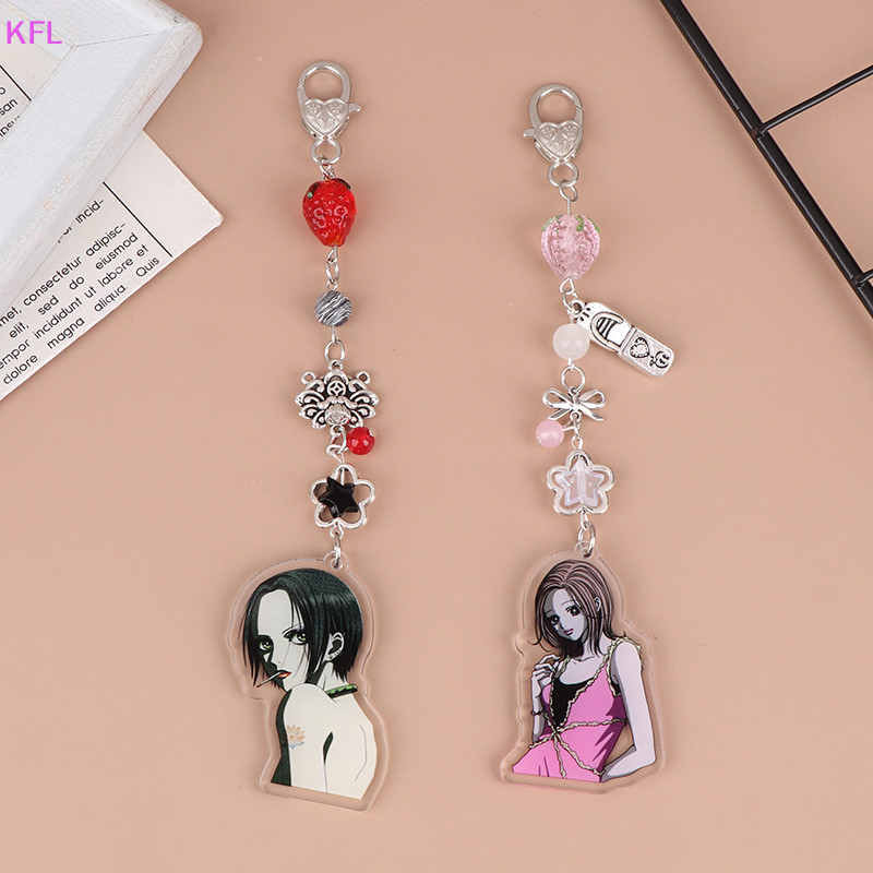 (KFL) Nana HACHI พวงกุญแจจับคู่ Silver Dainty Y2K Handmade โมเดิร์นโทรศัพท์มือถือพวงกุญแจขายร้อน