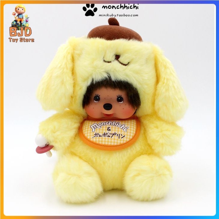 ญี่ปุ่น ของแท้ น่ารัก Funny Fun, Monchhichi * sanrio Cooperation Pudding Dog ขนาดเล็ก S Size sanrio