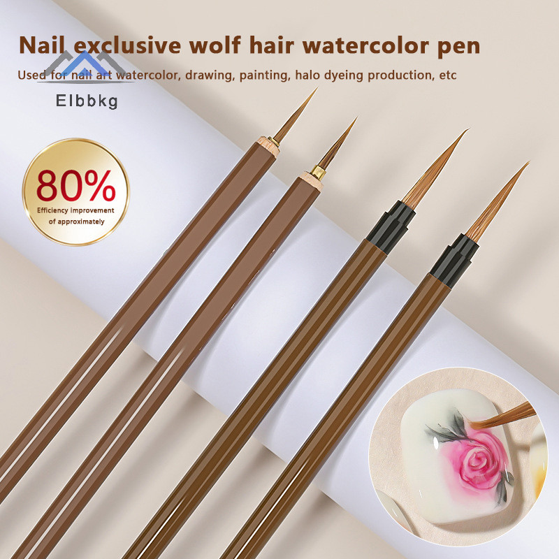 Eibbkg Nail Art Wolf Hair Brush Pen Gel Paing Wire Drawing Pen Liner Polish Brush Nail Design Tools ลดราคา