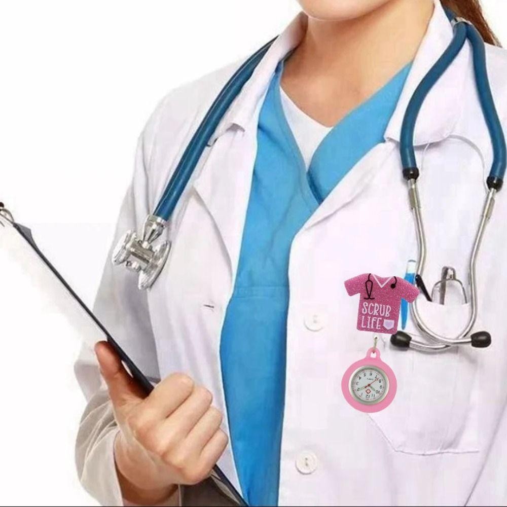Babeque พยาบาลนาฬิกาพก, น่ารัก PVC Retractable นาฬิกาเข็มกลัด, น่ารักของขวัญสี Doctor Badge Reel