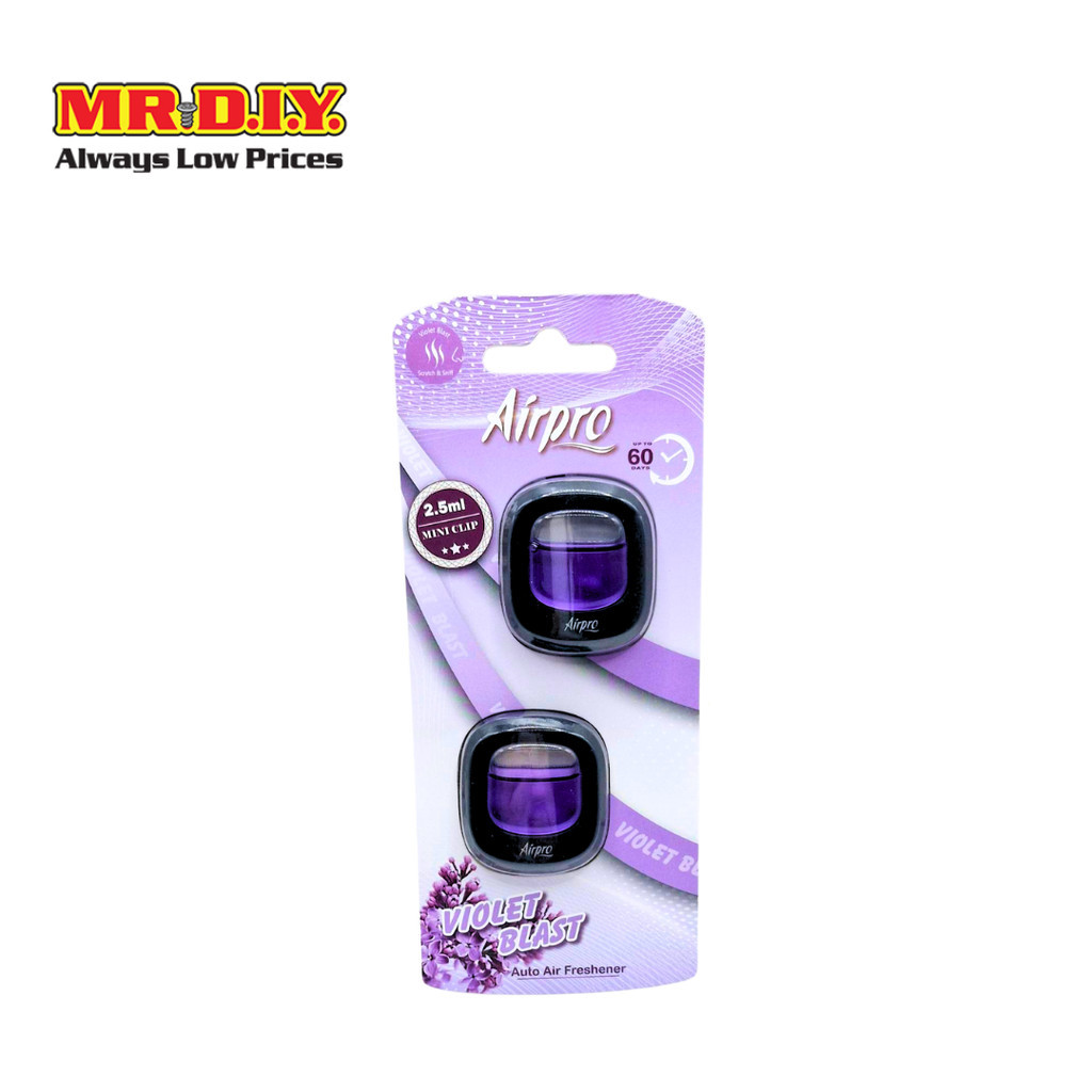 AIRPRO น้ำหอมติดรถยนต์ ขนาด 2.5 มล. กลิ่น VIOLET BLAST (2 ชิ้น)