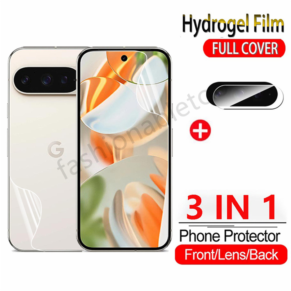 3 in 1 Hydrogel สําหรับ Google Pixel 6 7 8 9 pro XL 9proXL 8pro 7pro 6pro 8A 7A 6A Pixel9proXL Pixel