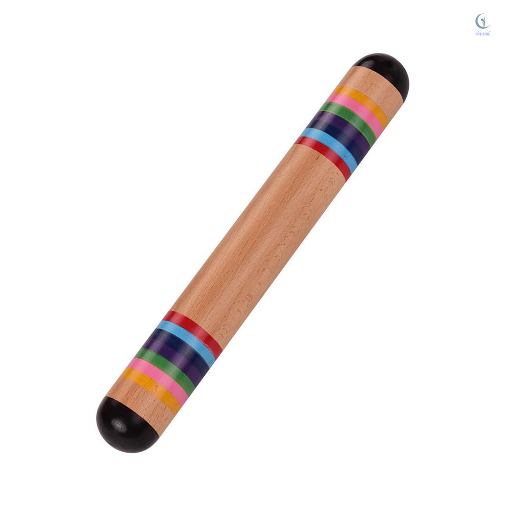ไม้ Rainstick Rainmaker Rain Shaker เครื่องดนตรีของเล่นสายรุ้งสีสําหรับเด็กผู้ใหญ่