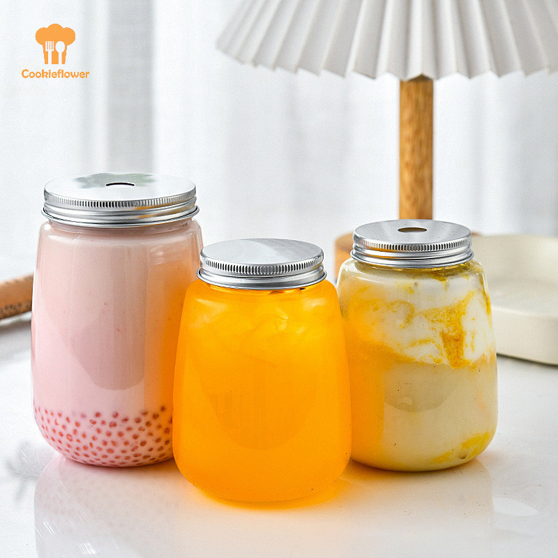 Ckfr 350/500ml ขวดพลาสติกรูปตัว U โปร่งใสขวดเครื่องดื่มน้ําผลไม้ใหม่