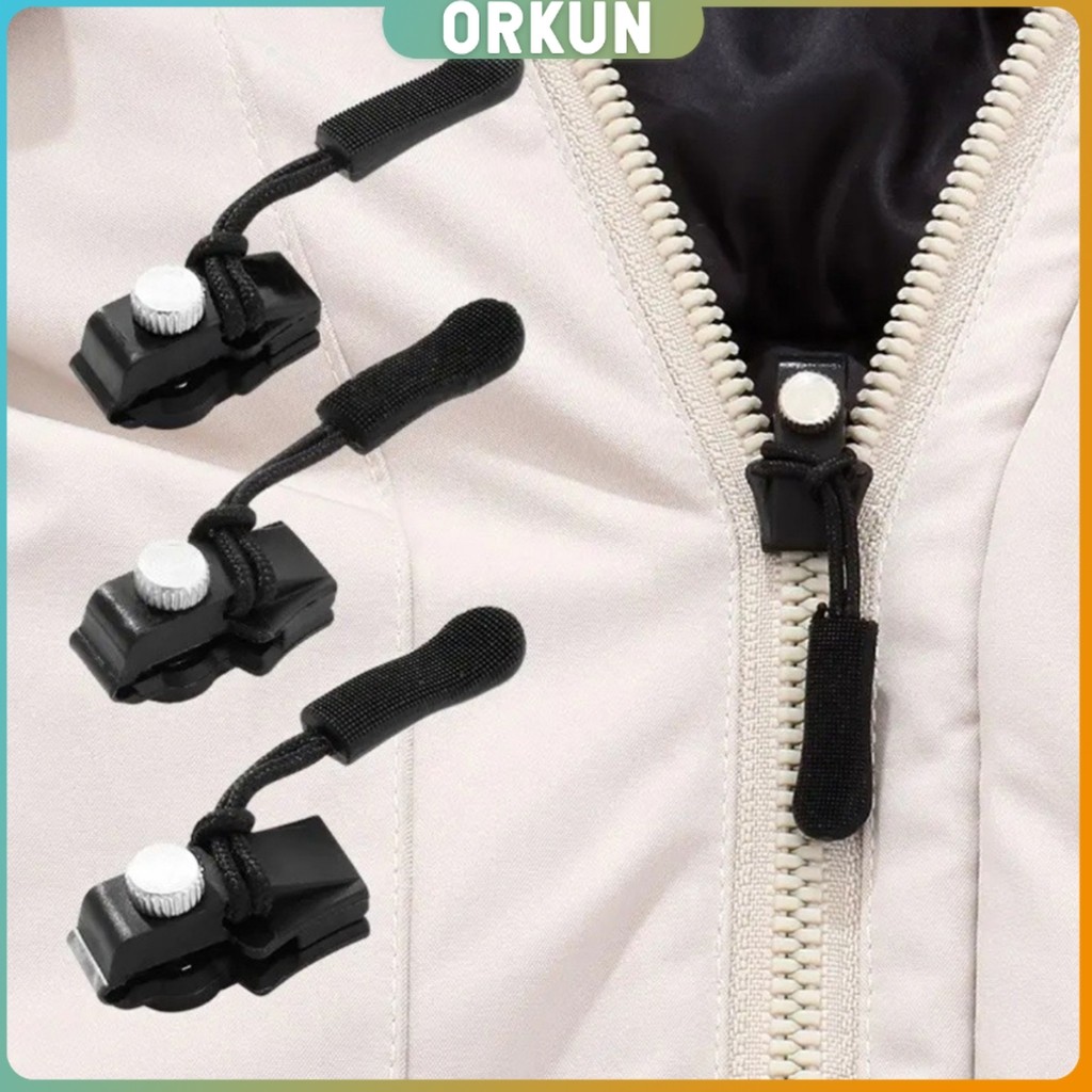 Orkun ชุดซิปซ่อม 3 ขนาดแตกต่างกัน ถอดออกได้และติดตั้งได้  Zipper Head