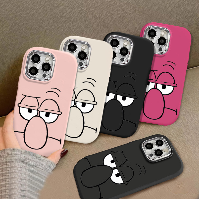 ใหม่ Squidward Tentacles รูปแบบ IPhone Case 11 13 12 Pro Max 7 8 14 15 Plus X XR XSMAX SE 2020 ซิลิโคนกันกระแทกนุ่มปกหลัง