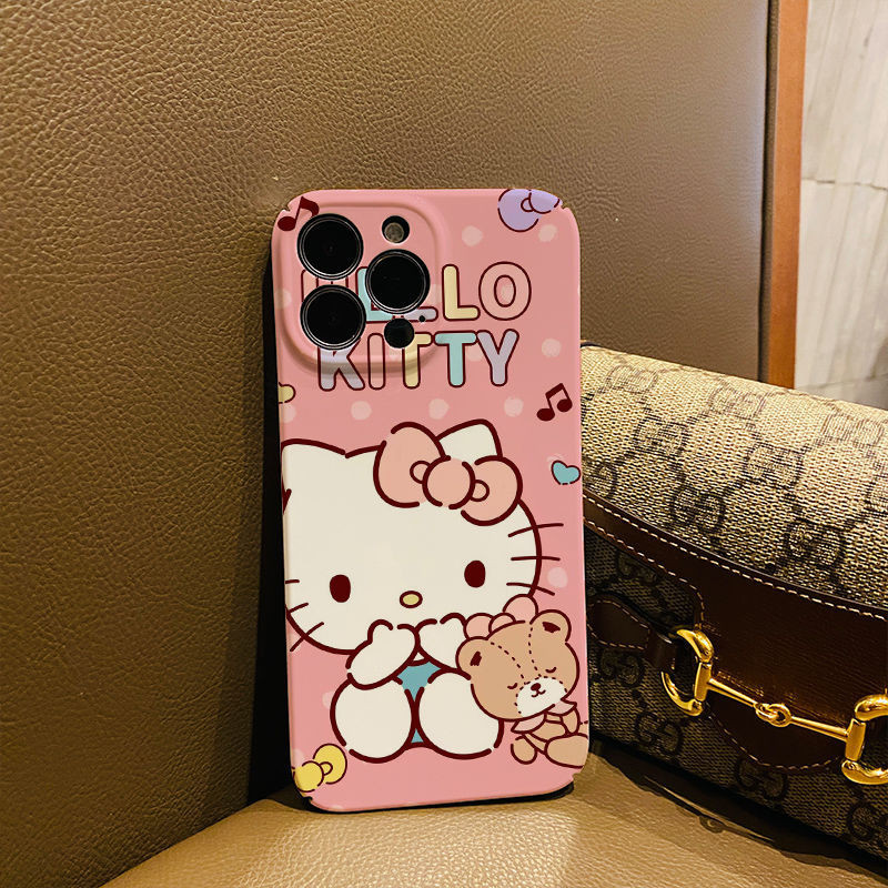 ฟิล์ม แมวคิตตี้น่ารัก เหมาะสําหรับเคสโทรศัพท์ Apple 14promax iPhone13pro 12 เคสแข็ง 8p/7p