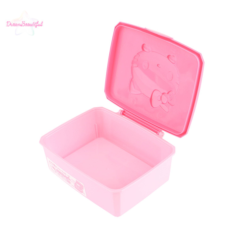 <DBFl> Kawaii Kitty My Melody กล่องเก็บการ์ตูนน่ารักสําลีสําลีสําลีแผ่นเครื่องเขียน Sundries กล่องเก็บสาวของขวัญใหม่