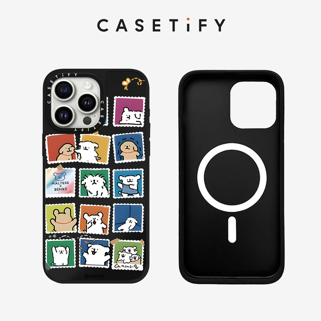 สายแม่เหล็กสติกเกอร์สุนัขกระจกแข็งเคสโทรศัพท์ปลอกสําหรับ ไอโฟน 15 โปรแม็กซ์ 15มือโปร 15 14 13 12 11 มือโปร สูงสุด กรณีห่อกันกระแทกด้านหลังปกอะคลิ