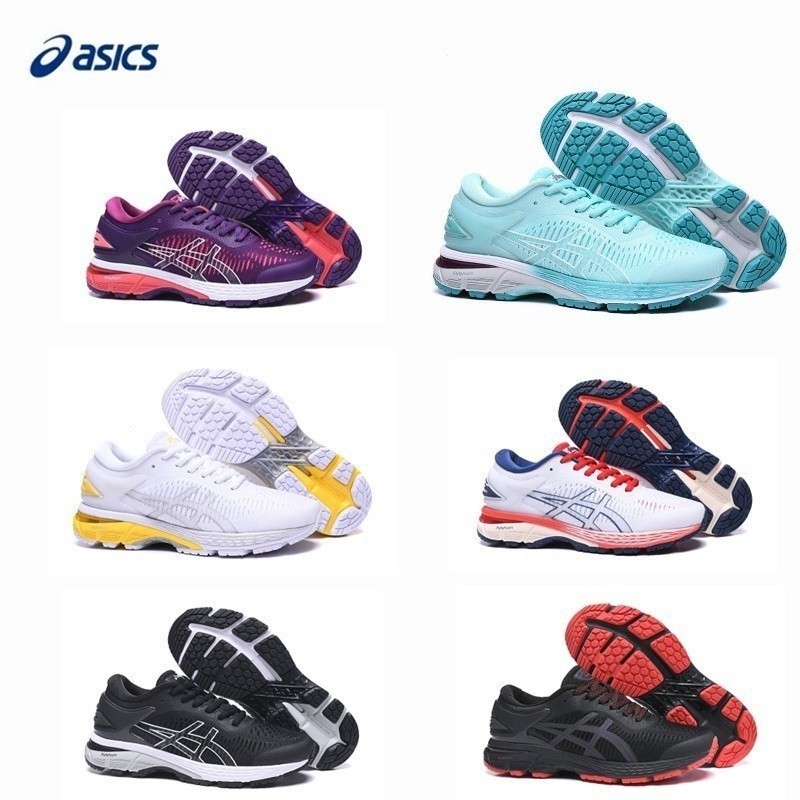 (8989) ระเบิดซื้อ6สี Asics รองเท้าวิ่งของผู้หญิง GEL-KAYANO 25ที่มีเสถียรภาพกันกระแทกการดูดซึม shock