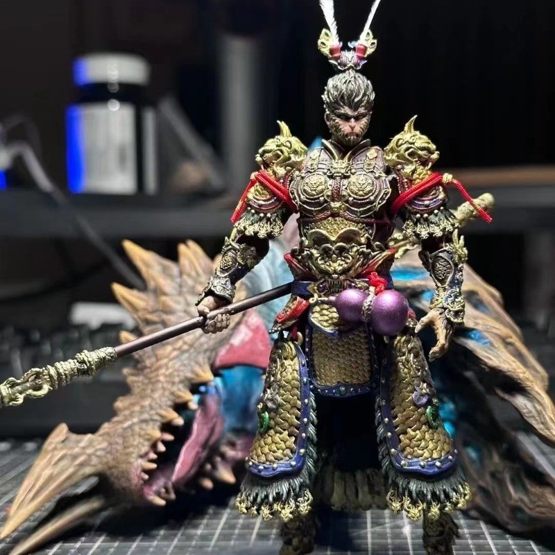 ตํานานสีดํา: WuKong อะนิเมะรูป Monkey King WuKong Action Fiugre Golden Hoop Stick เครื่องประดับตกแต่งของเล่นเด็กของขวัญ