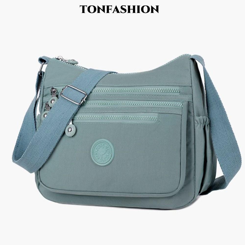 Tonfashion กระเป๋าถือ ผ้าแคนวาส ไนล่อน น้ําหนักเบา ทนทาน เข้ากับทุกการแต่งกาย แฟชั่นสําหรับผู้หญิง