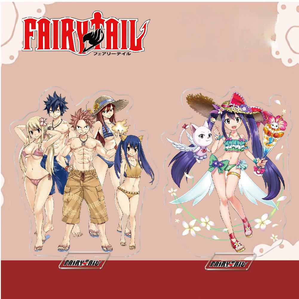 อะนิเมะ FAIRY TAIL คอสเพลย์อะคริลิครูปขาตั้งรุ่นแผ่นตกแต่งโต๊ะ