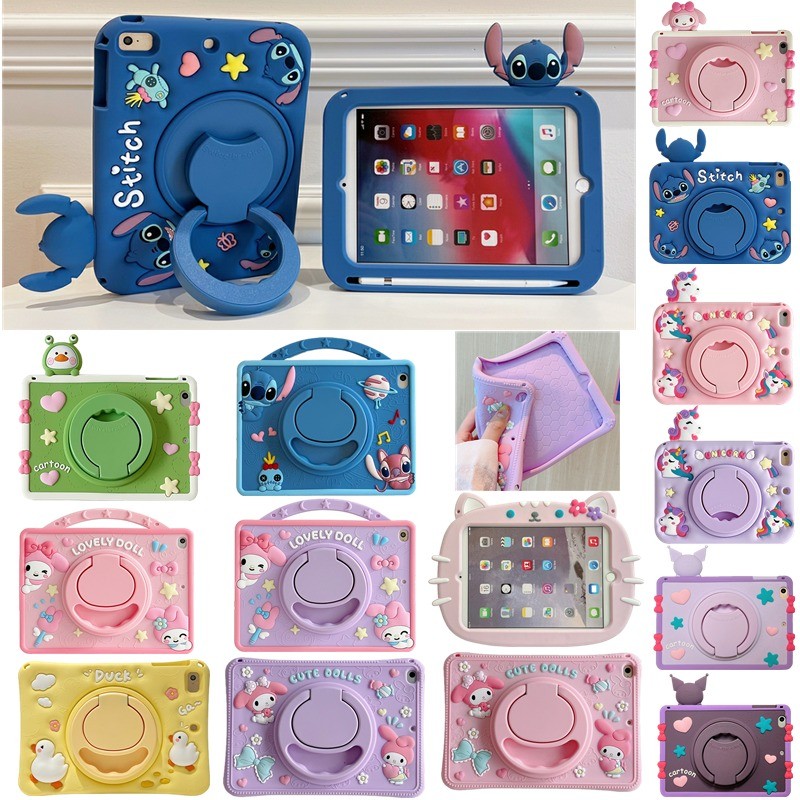 3d Kuromi ซิลิโคนเด็กเด็กสําหรับ Lenovo Tab M11 TB330FU/Xiaoxin Pad 2024 TB331FC 11 นิ้ว 360 ขาตั้ง 