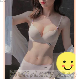 PrettyLady Shop (Jutsyle) เสื้อชั้นในไร้โครง ฟองบาง ไร้รอยต่อสไตล์อังกฤษ สายสามารถปรับได้