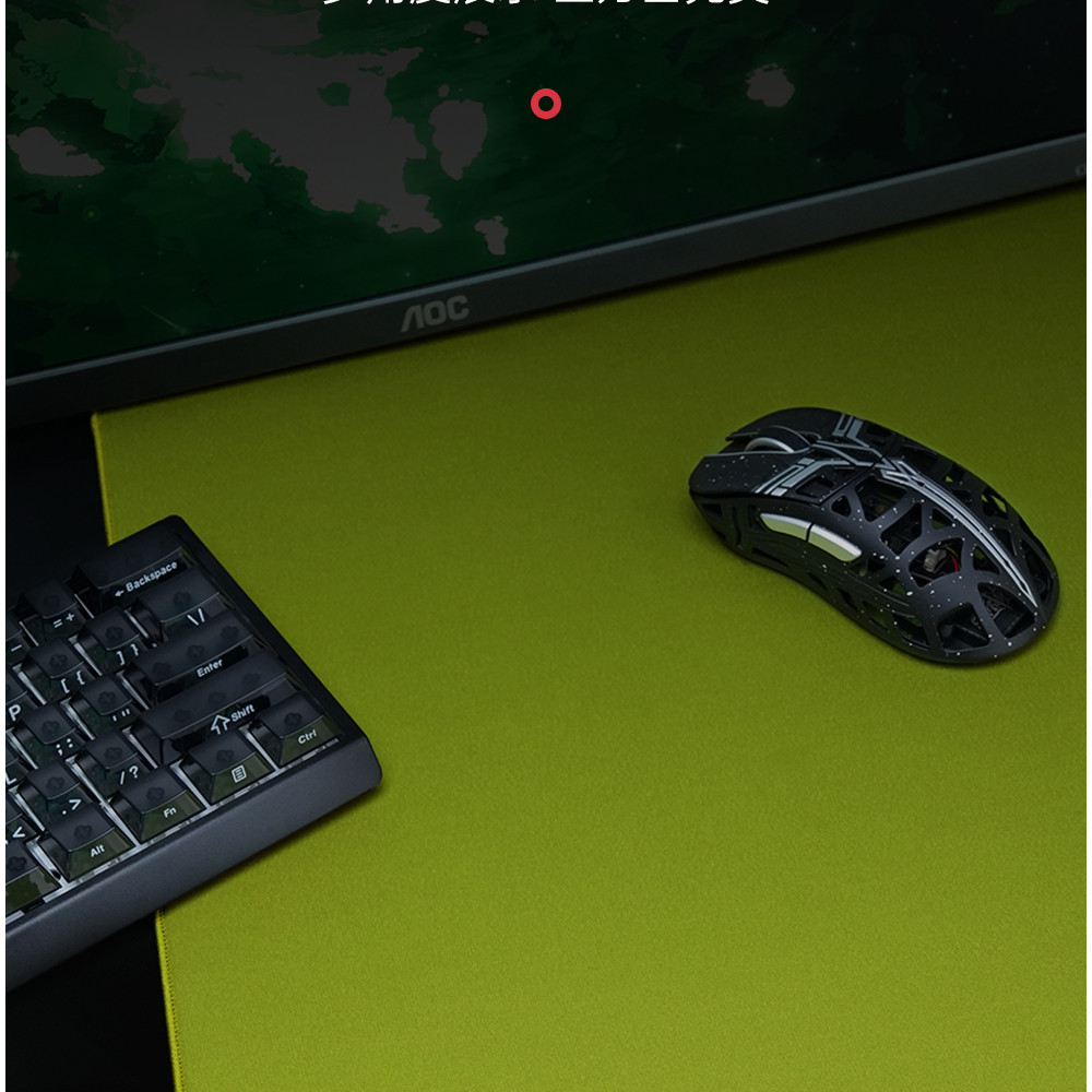 Zhenhuo Esports zhui แผ่นรองเมาส์เกม, เส้นใยผสมทอผ้า, ขอบล็อคต่ําจม, ก้นยางกันลื่น, สีทึบ Fine Face S