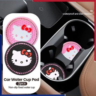 2 ชิ้น Sanrio Hello Kitty รถถ้วยรถน่ารักฉนวน Coasters อะนิเม…