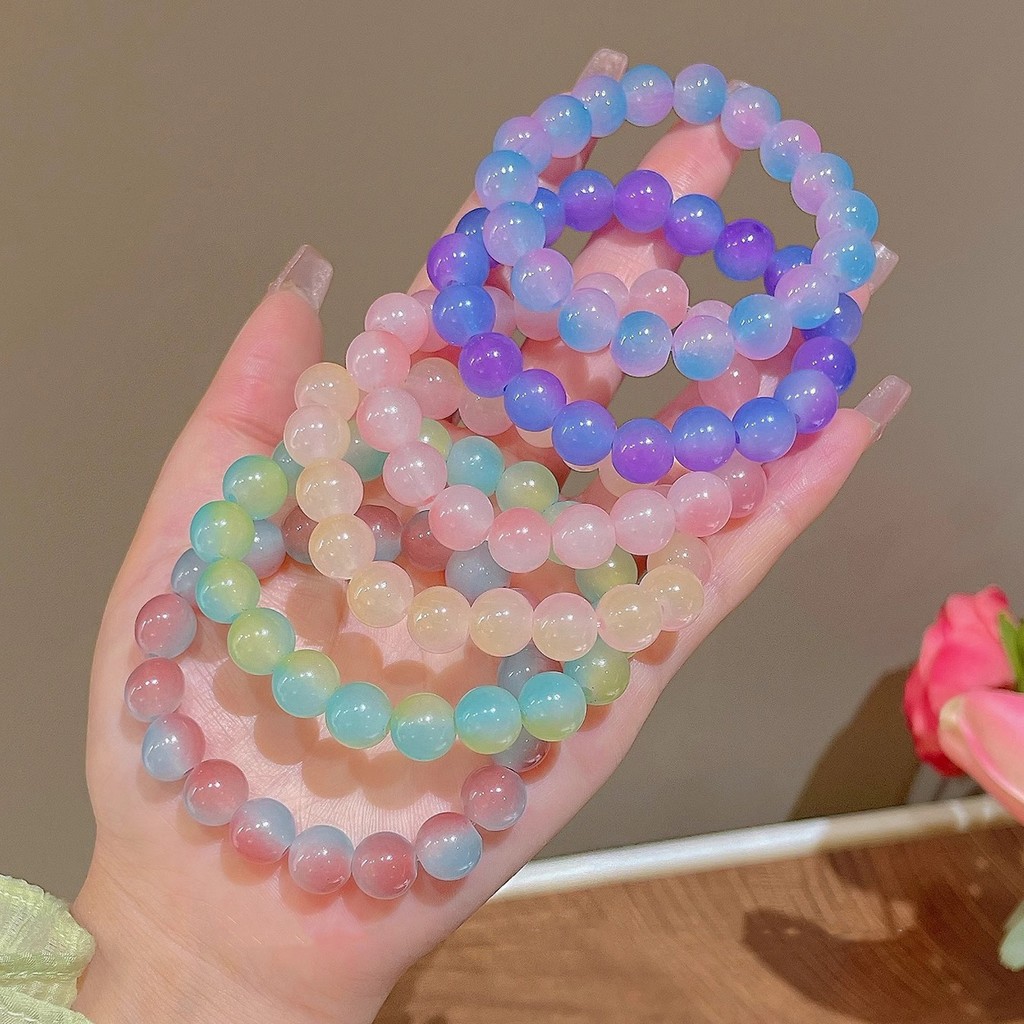 Disc สร้อยข้อมือลูกปัด Disc Play ลูกปัดเด็กสร้อยข้อมือหญิง Bodhi Disc ลูกปัดนักเรียนชั้นประถมศึกษาหญิงแผ่นดิสก์หญิง F