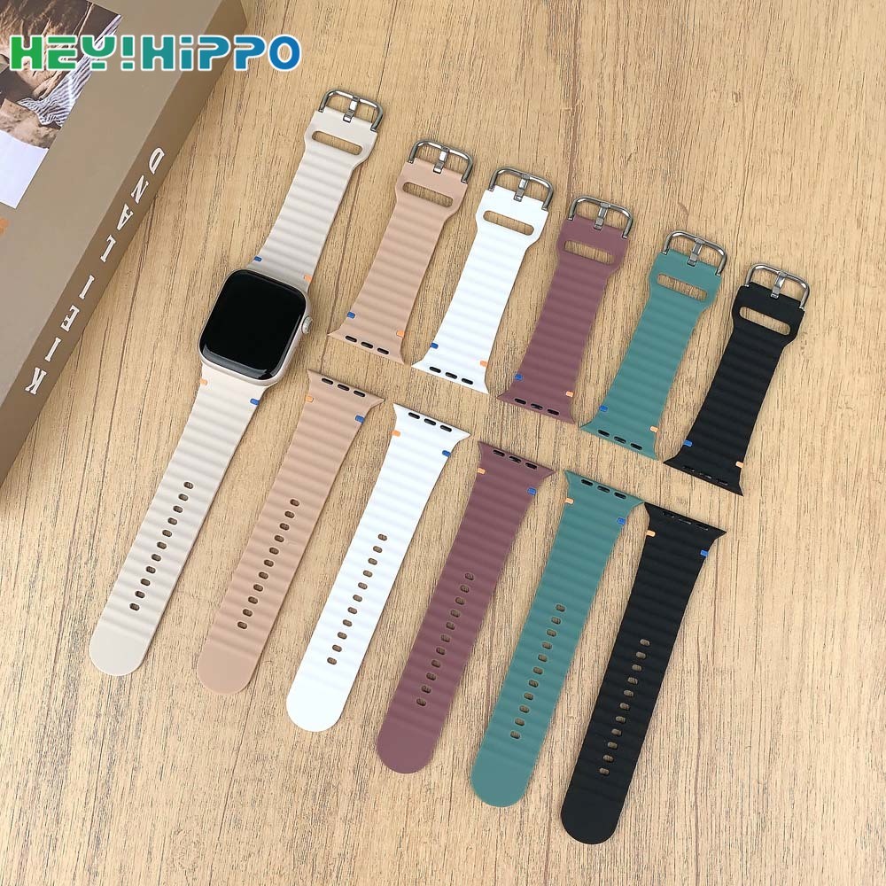 สายทรงคลื่นใหม่เหมาะสําหรับสมาร์ทวอทช์ series 9/8/7/6/SE/5/4 เหมาะสําหรับ iwatch 49/45/44/42/40/38mm