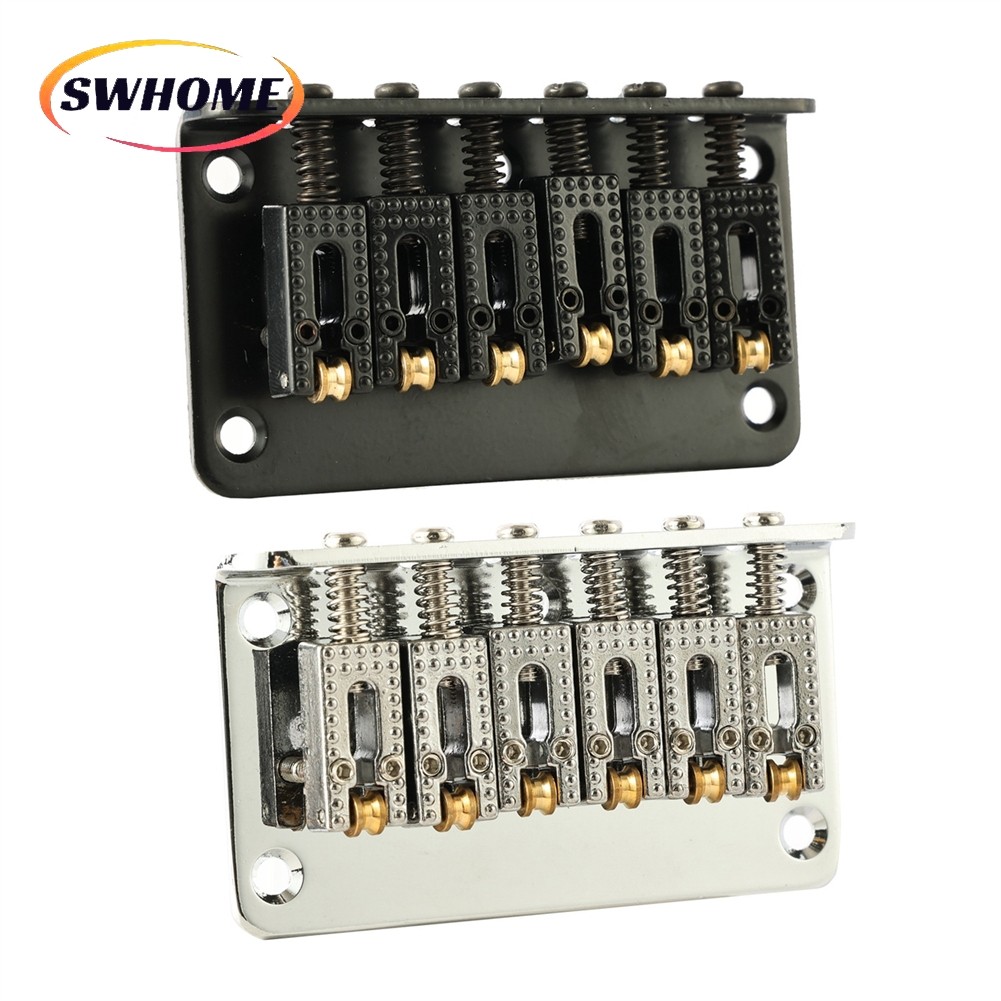 สวโฮม! 6 String 78MM Roller Saddle Hardtail Top Load Bridge สําหรับกีตาร์ไฟฟ้า ST TL สต็อกพร้อม