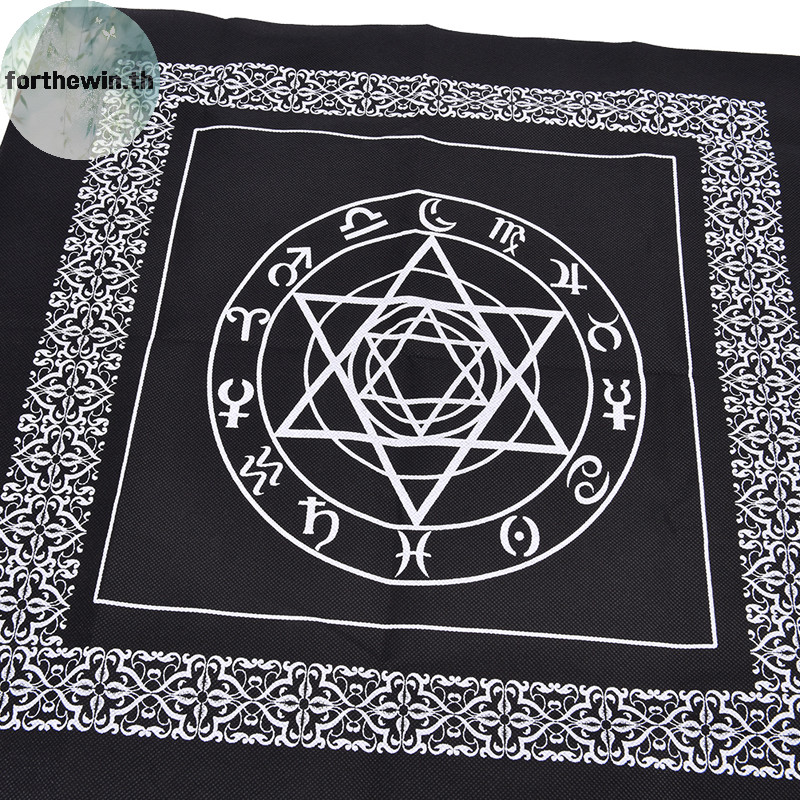 Forthewin Tarot ผ้าปูโต๊ะ Divination ไพ่ทาโรต์ Pad Pendulum Magic Pentacle Runes ผ้า th