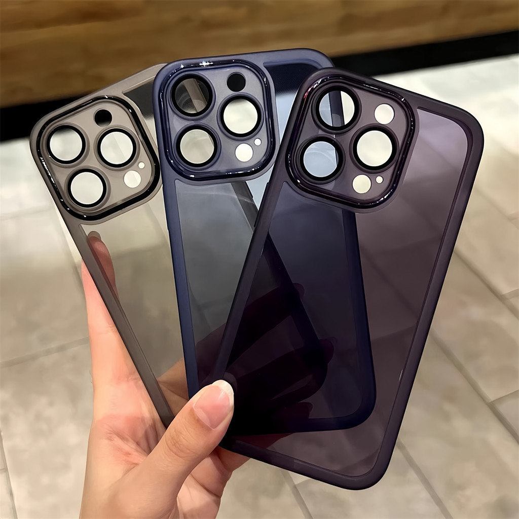 หรูหราโปร่งใสเคสโทรศัพท์สําหรับ IPhone 15 14 13 11 12 Pro Max Plus Soft TPU ปลอก Xs Max Xr พร้อมป้องกันกล้องฝาครอบกันกระแทก