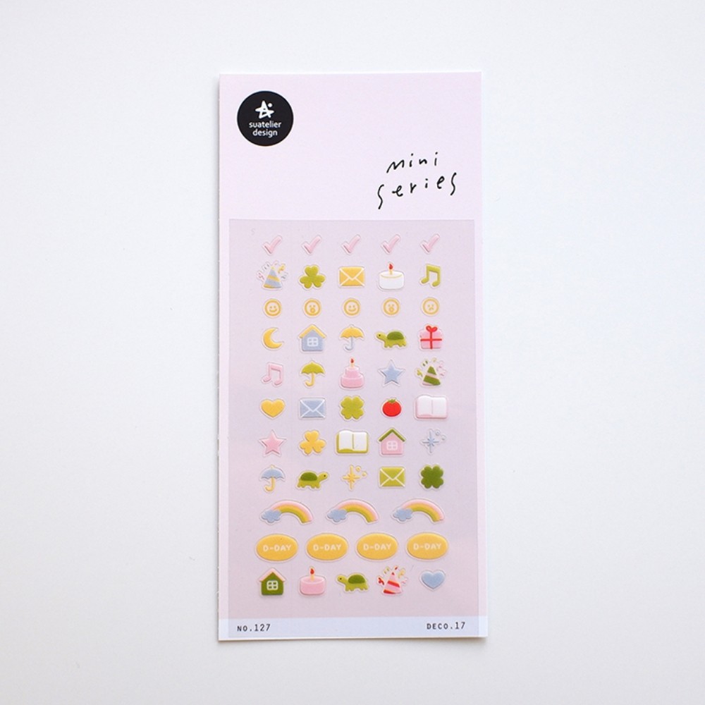 นําเข้าเกาหลียี่ห้อ Suatelier วันนี้ชีวิต PVC Mini สติกเกอร์ Scrapbooking Diy Journaling ไดอารี่เครื่องเขียนสติกเกอร์