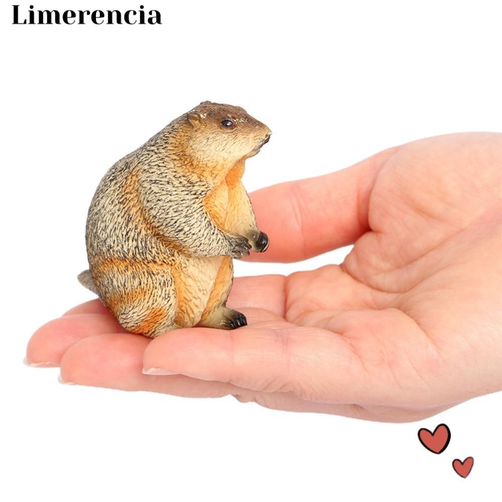 Limerencia ตุ๊กตาสัตว์ป่า, เครื่องประดับประดิษฐ์ PVC เครื่องประดับสัตว์, สํานักงานตกแต่งบ้าน Marmot ที่สมจริง