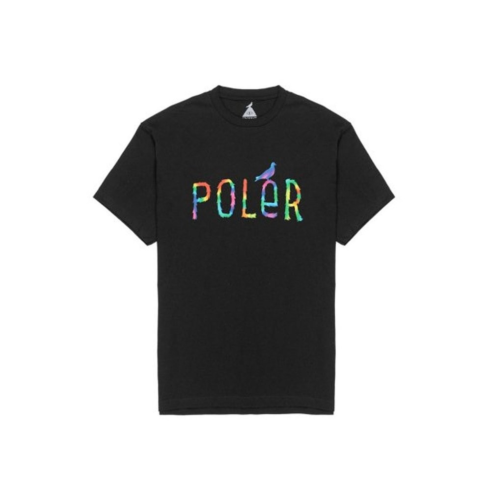 ((ผ้าฝ้ายแท้พร้อมสต็อก) Poler Mountain Series Outdoor Camping Leisure Sports เสื้อยืดแขนสั้นพิมพ์ลายสไตล์เกาหลี