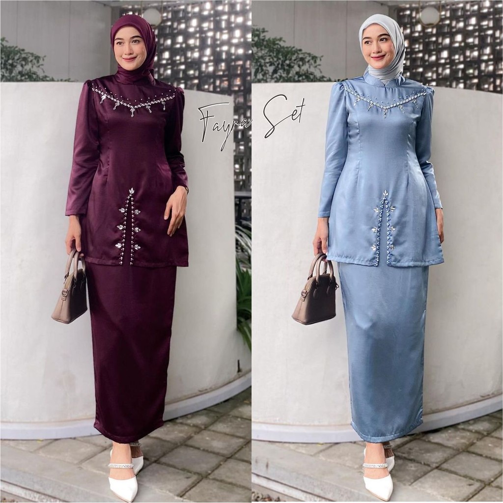 ชุดหนึ่งชุด FAYRA SILK PREMIUM ผู้หญิง BAJU KURUNG MALAY DRESS SIMPLE ELEGANT ชุดสตรี PARTY KONDANGAN FULL SEQUENCE