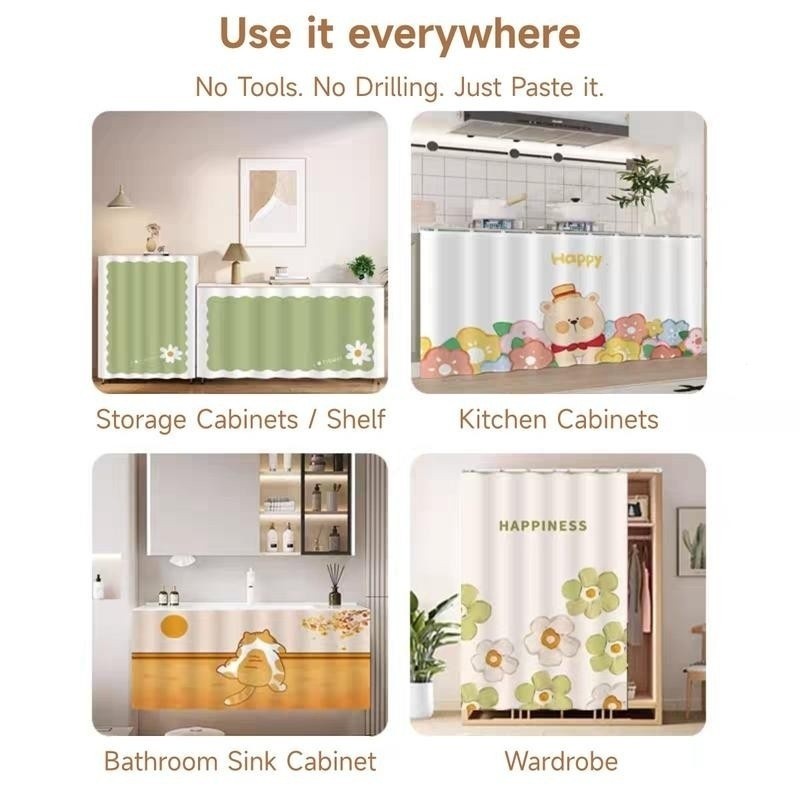 แนะนำ ผ้าม่าน ผ้าม่านปิดกั้นกระจกห้องนอนกระจกแต่งตัวผ้าม่านตกแต่งเหนียวชั้นกระจกฝุ่นผ้าม่าน ไม่มีการเจาะ ติดตั้งด้วยตีนตุ๊กแกไม่มีเครื่องมือไม่มีการเจาะ ราคาพิเศษ มีเก็บเงินปลายทาง